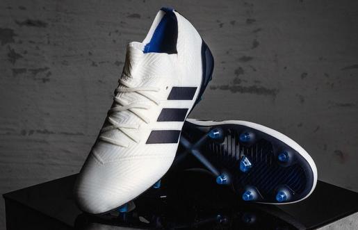完売品 アディダス ネメシス メッシ 18.1 FG/AG(ホワイト×ブルー) adidas アディダス ネメシス メッシ 18.1 FG/AG(ホワイト×ブルー