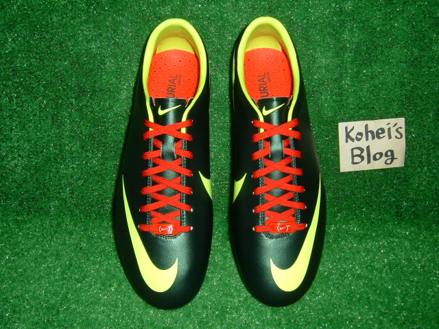 NIKE)REDシューレース＋マーキュリアルヴェイパー8 黒黄