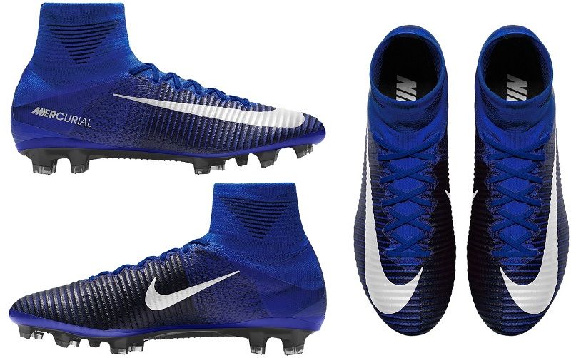 フライニット 青&赤】 NIKEiD マーキュリアルスーパーフライV