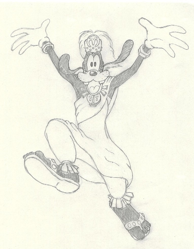 リズムオブワールドのグーフィーを描いてみる その２ Pooh横町で逢いましょう