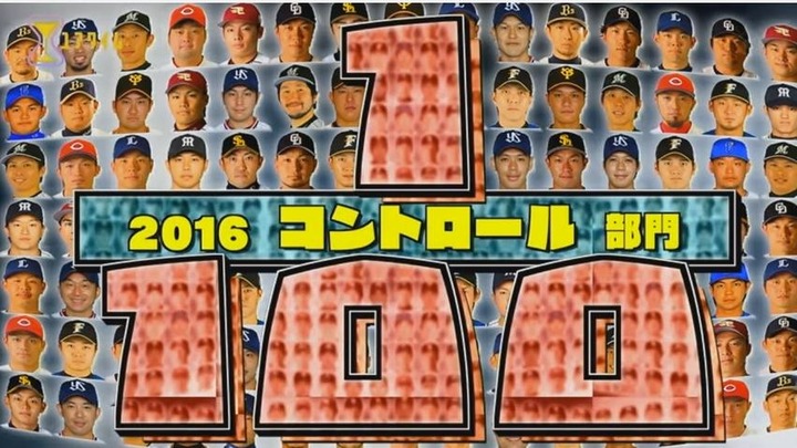 プロ野球100分の1位2016コントロール部門1