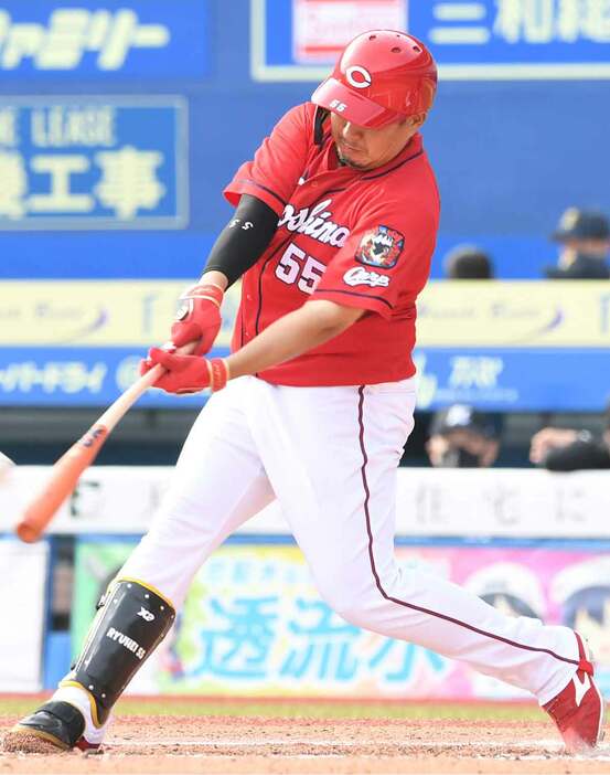 カープ松山が今季1号 林と師弟アベックホームラン 81打席目で待望の一発 強いスイングができました なんjリーグ