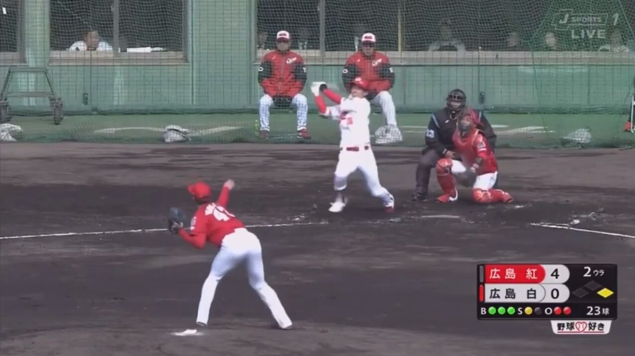 カープ紅白戦 ドラ2宇草が特大2ランホームラン 田中広 松山らタイムリー 上本サヨナラ打 今キャンプ初の紅白戦 実況まとめ 鯉速 広島東洋カープまとめブログ