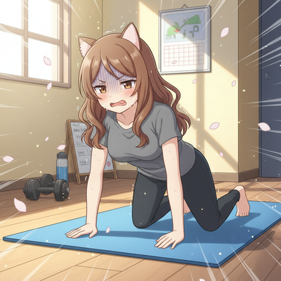 腕立て伏せ膝立てても1回もできん