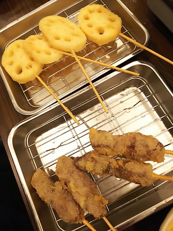 蓮根&牛串