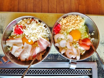 豚チーズ&エビ明太子