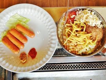 ウインナー&おかかチーズもんじゃ