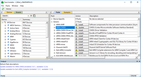 MDK-ARMデバイスパックのインストール_2-3
