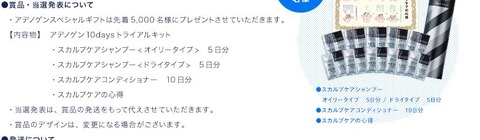 もらえるもの