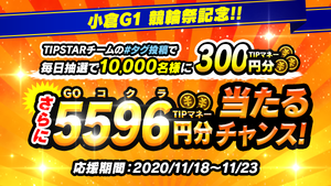 毎日1万名に300円分