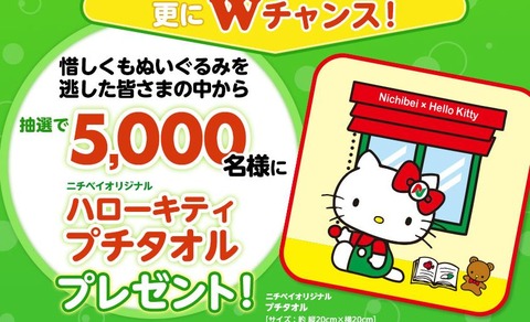 ニチベイハローキティミニタオル
