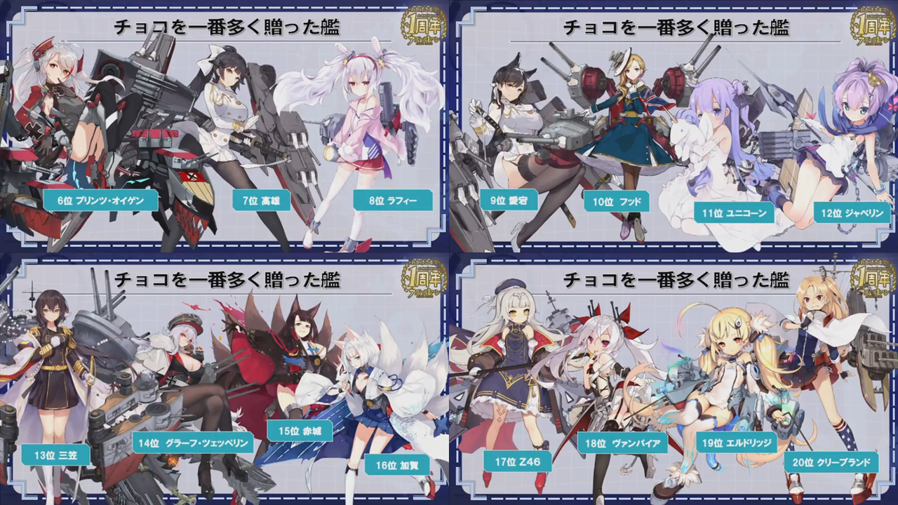 1周年直前 アズレン公式生放送 ランキング編 ロイヤルおじさんのアズールレーン攻略ブログ 1周年直前 アズレン公式生放送 ランキング編 ロイヤルおじさんのアズールレーン攻略ブログ