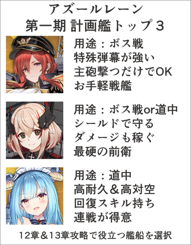 アズールレーン_計画艦1期_おすすめ艦船