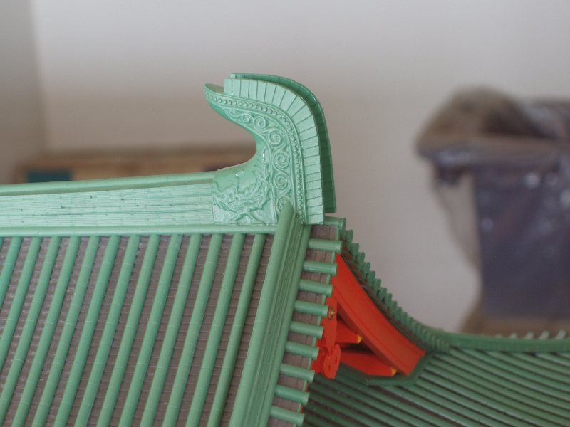 第6号の1 瓦屋根 いろいろ 古建築模型 ひながた のつくり手 京都 桂川のほとりより