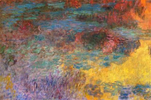 Water Lily Pond, Evening (left panel)1926