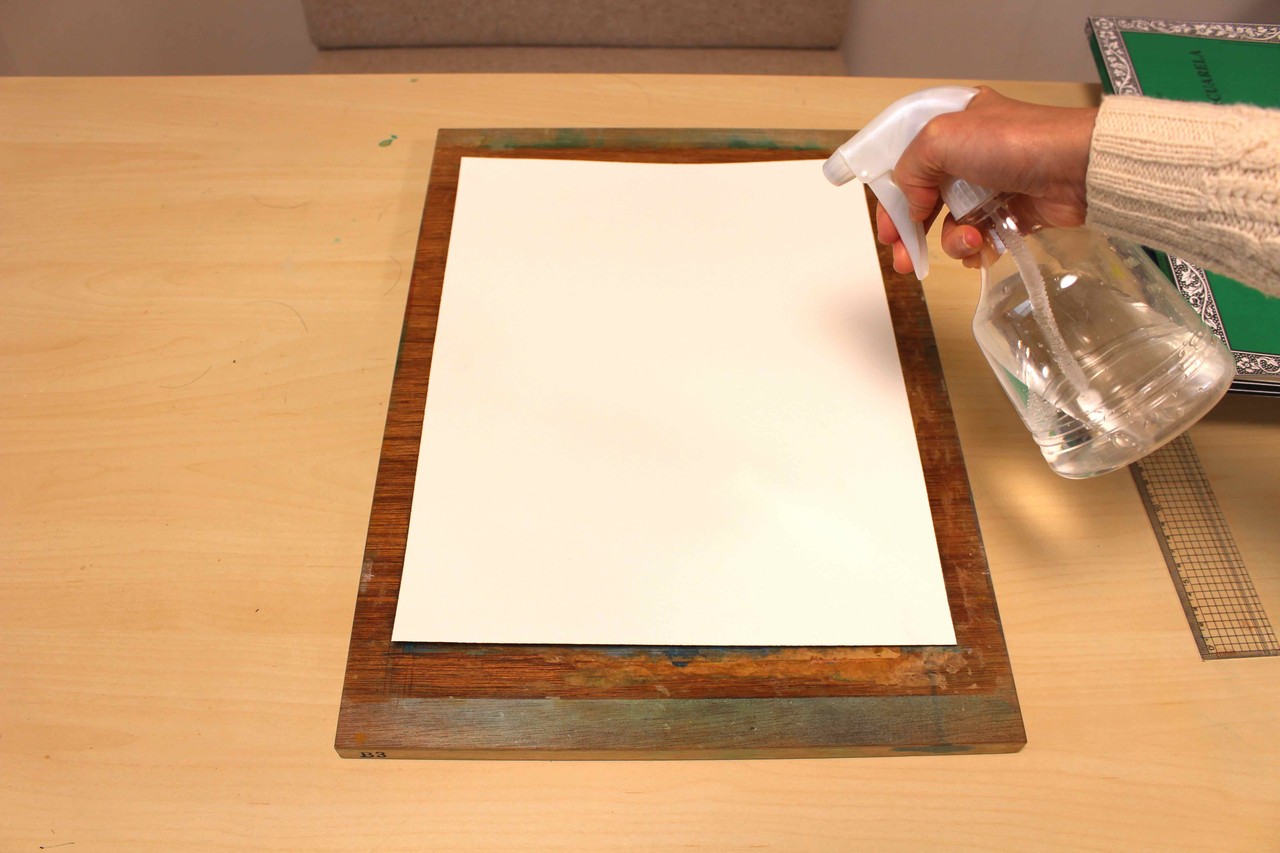 水彩画を描こう ２０分でできる超簡単 水張り 法 ノラの絵画の時間