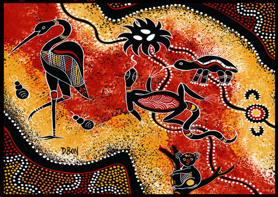 アボリジニ・アート 点描画【本物】 アボリジニ・アート 点描画【本物】 オーストラリア先住民による