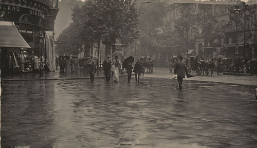 A Wet Day on the Boulevard, Paris