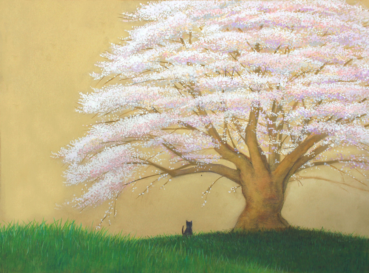 ひとりで描ける水彩画 ３ 点描で描く桜 ノラの絵画の時間