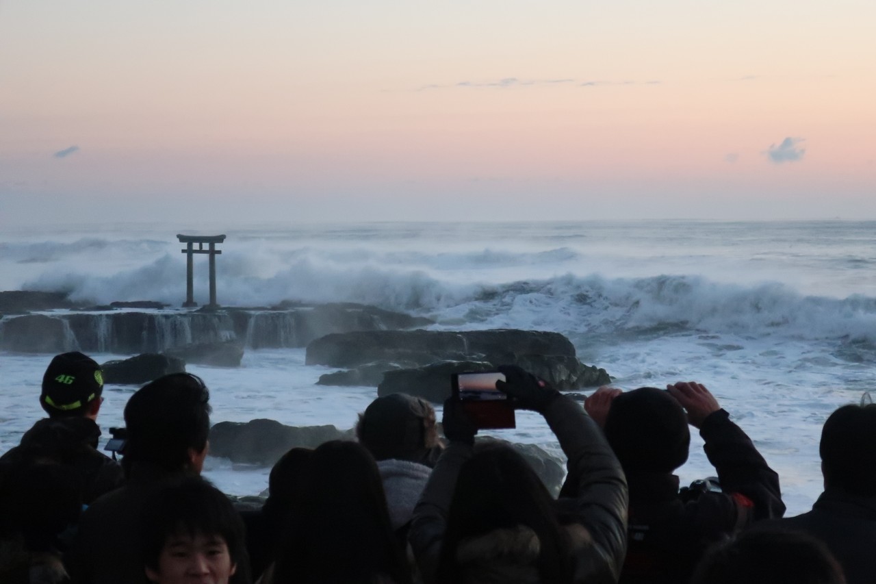 ２０１８年 初日の出と初詣 大洗磯前神社 あんなところ のお掃除