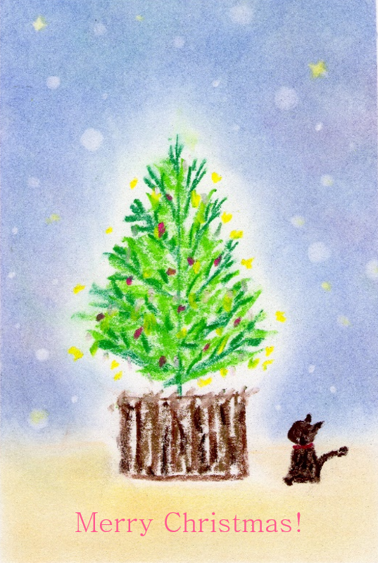 パステルアートで描く クリスマスツリー そうだ 絵を描こう パステルアートで描く クリスマスツリー そうだ 絵を描こう