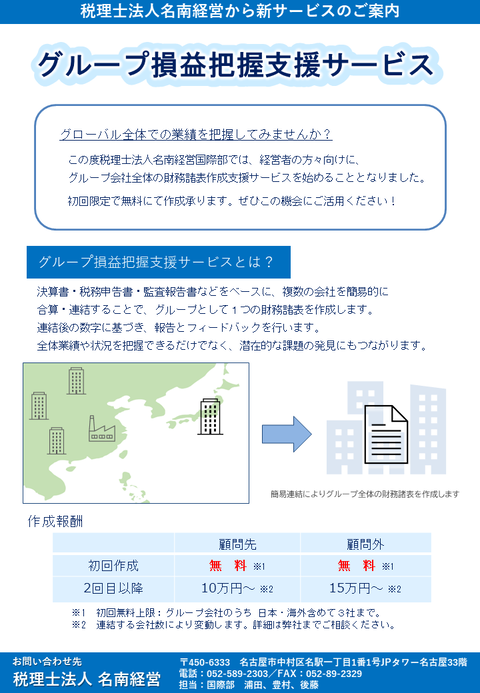 グループ損益把握支援サービス1
