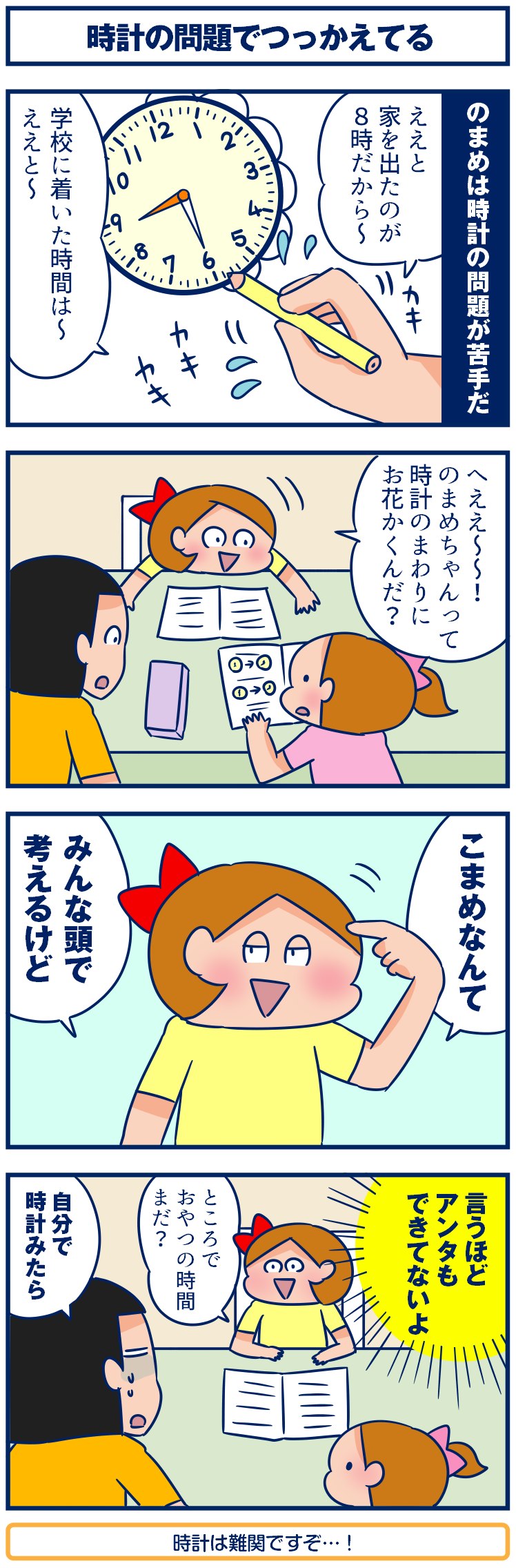 4コマ 時計の問題でつっかえてる 双子を授かっちゃいましたヨ Powered By ライブドアブログ 4コマ 時計の問題でつっかえてる 双子を授かっちゃいましたヨ Powered By ライブドアブログ