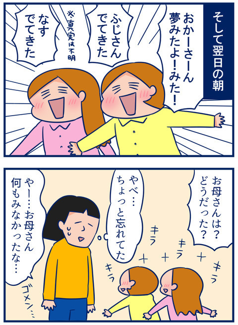初夢で縁起がいい 一富士二鷹三茄子 を３人で分担してみると Up To You 双子を授かっちゃいましたヨ Powered By ライブドアブログ