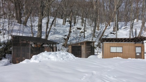 温泉の方の雪の様子は…