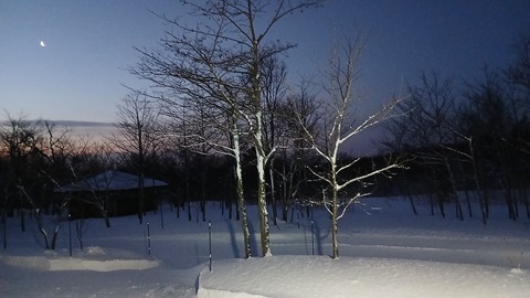 三日月が美しい朝…