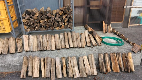 薪作業をしています