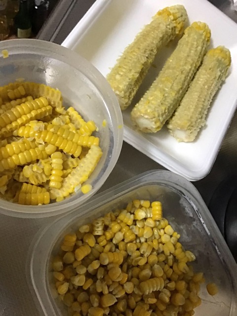 おいしいトウモロコシをいただきました