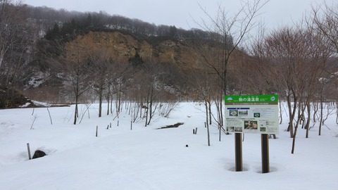 温泉の雪はまだまだあります
