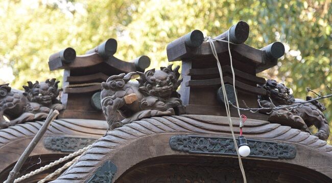 だんじり 獅噛み　フサ 獅子噛 だんじり 彫刻