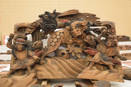 希少品 貴重品 だんじり彫刻 平良門 伝統芸術文化 民芸 アンティーク