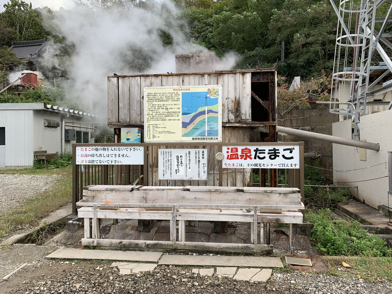 温泉たまご作り 瀬波温泉 噴湯公園 おいでよ お米所にいがた