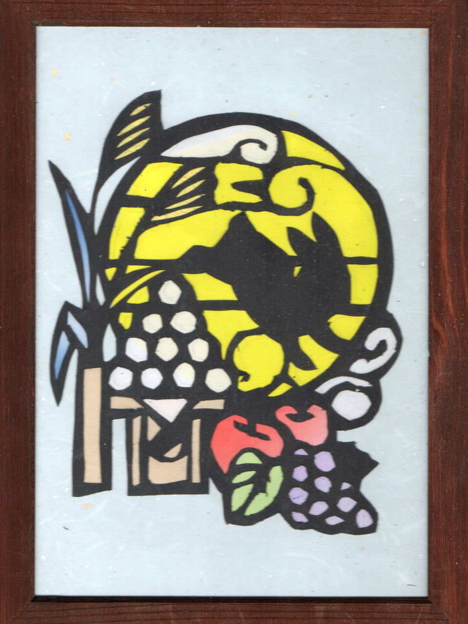237 貼り絵 ちぎり絵 切り絵 静物画 西川絹子作 耳をすませて
