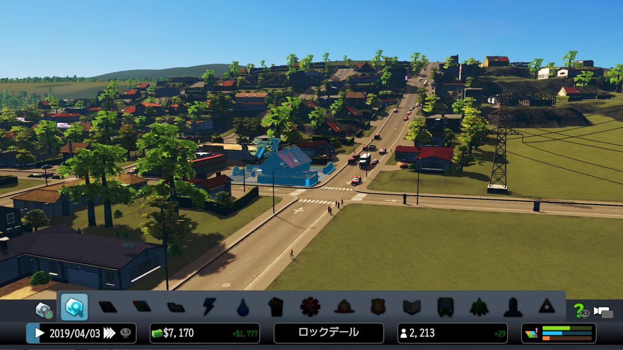 Cities Skylines シティーズスカイライン で遊ぶ その6 今日はゲーム日和