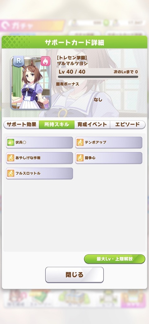 ウマ娘 サポート Rツルマルツヨシ 2