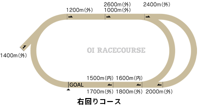 大井競馬場　右回り　コース