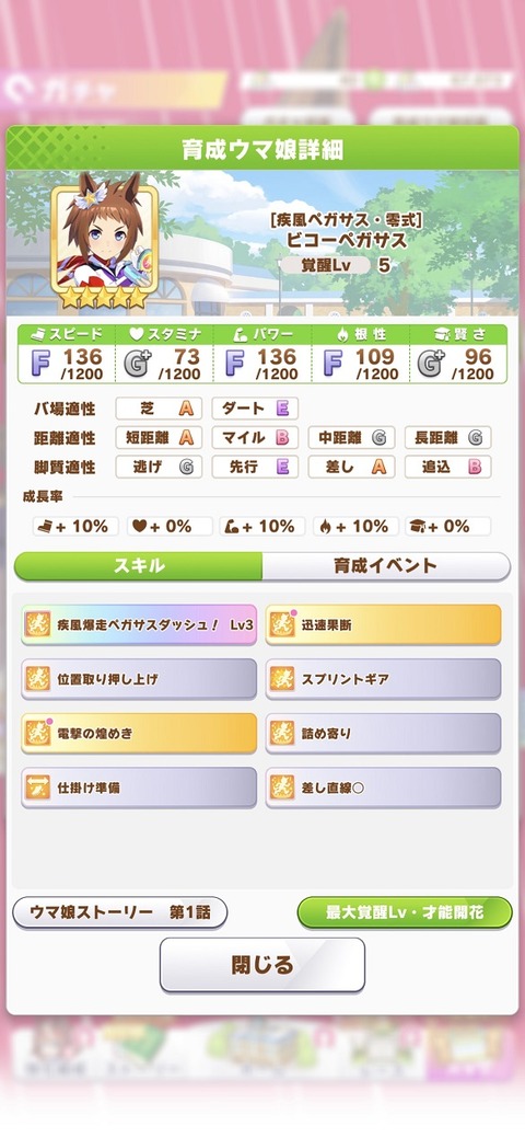 ウマ娘 育成キャラ ビコーペガサス 4