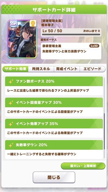 ウマ娘 サポート 樫本理子 3