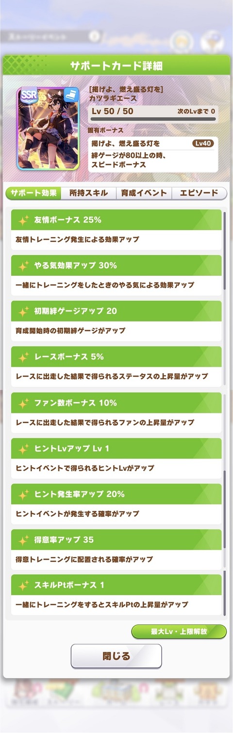 ウマ娘 サポート SSRカツラギエース 2