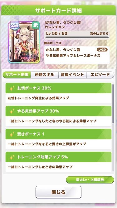 ウマ娘 サポート 秋祭カレンチャン 2