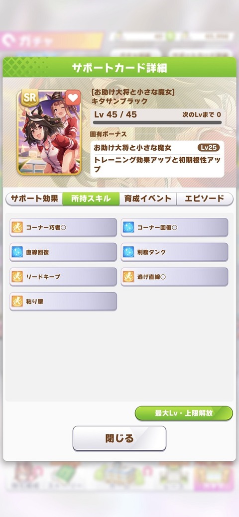 ウマ娘 サポート SRキタサンブラック 3