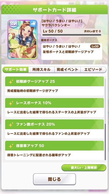 ウマ娘 サポート サクラバクシンオー 4