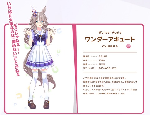 ウマ娘 立ち絵 ワンダーアキュート
