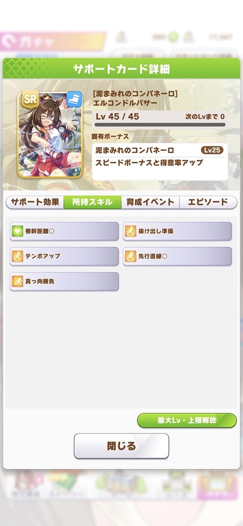 ウマ娘 サポート SRエルコンドルパサー 3