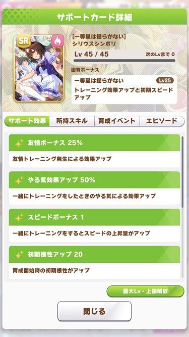 ウマ娘 サポート シリウスシンボリ 2