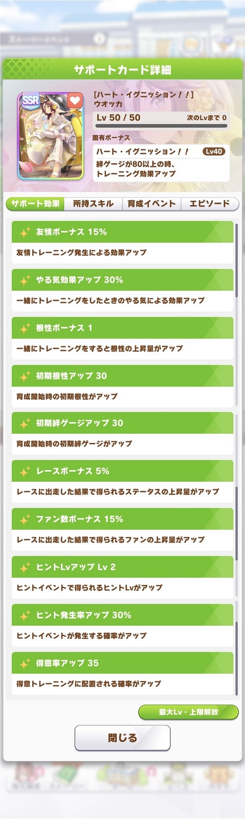 ウマ娘 サポート SSR花嫁ウオッカ 2